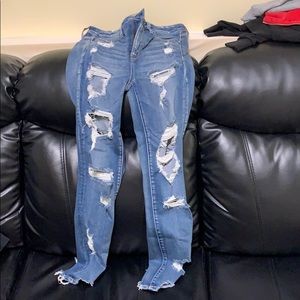American eagle double sided ripped jeans !